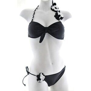 Swimbay Rosette SIZE LG 2pc String Bikini Swimsuit Swimwear Beach Summer NWT B/W